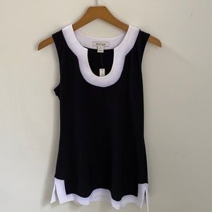 White House Black Market black and white tunic dress, size S